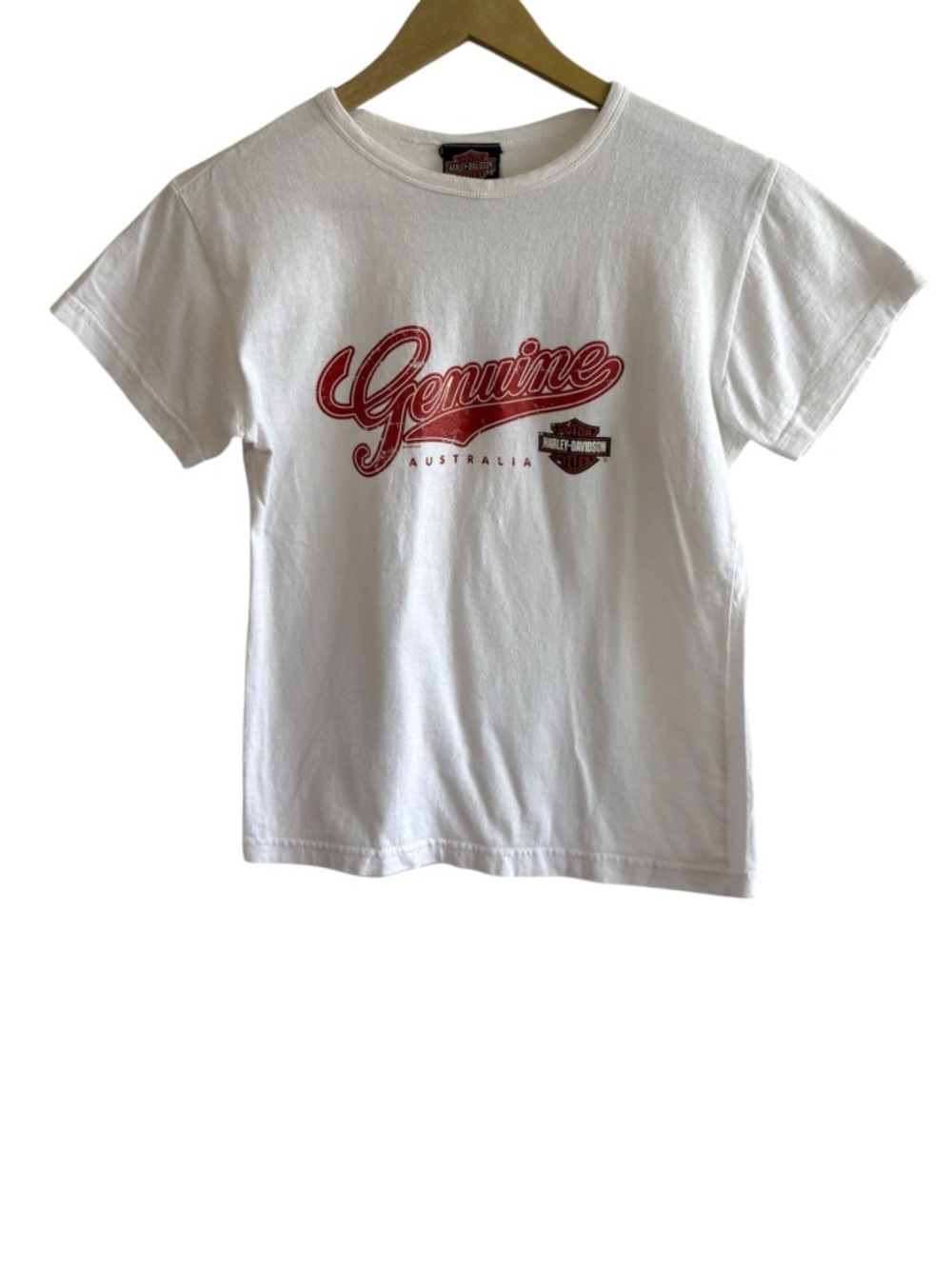 Vintage Y2K Harley Davidson Youth XL Sydney Australia White‎ Graphic Tee Shirt